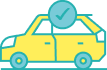 Private vehicle and comfortable transport icon