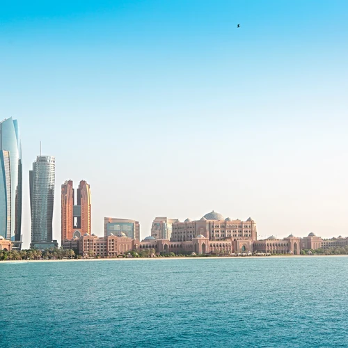 Qasr Al Watan at dusk on the all inclusive Abu Dhabi tour package