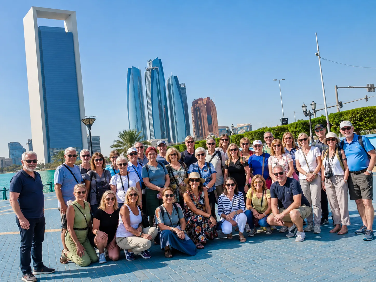 International group in Abu Dhabi city coordinated by Arabiers hotel and ground handling team