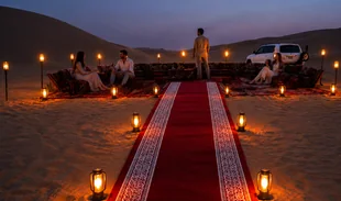 Private Royal Red Carpet Majlis in the Abu Dhabi desert