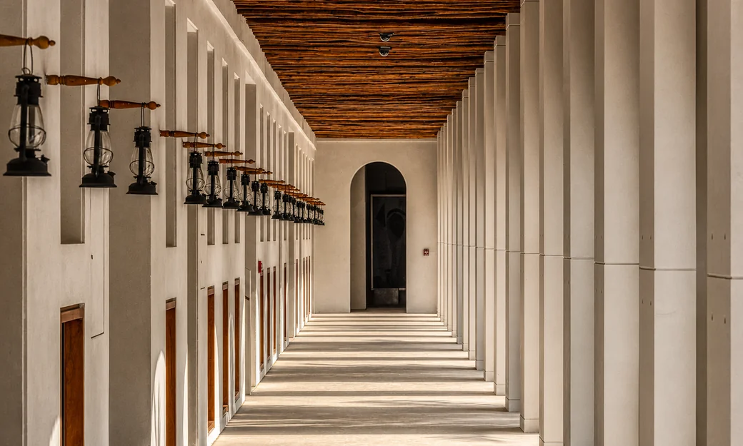 Traditional corridor inside Qasr Al Hosn