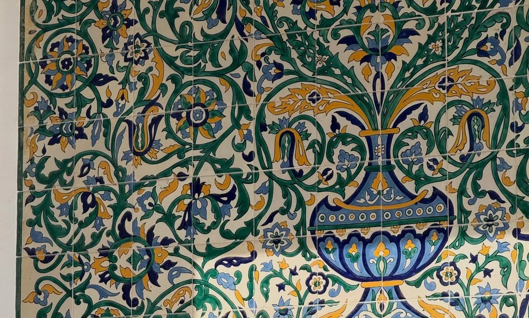 Traditional decorative tile art at Qasr Al Hosn