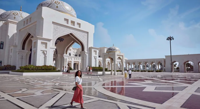 Qasr Al Watan Presidential Palace exterior in Abu Dhabi