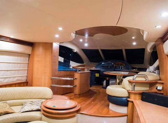 55 ft Azimut private yacht at Abu Dhabi marina