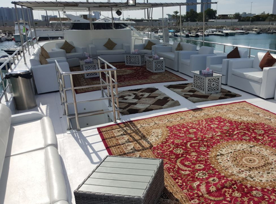 85 ft luxury yacht for private events in Abu Dhabi