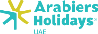 Arabiers Holidays logo, a traveller's compass in teal and gold