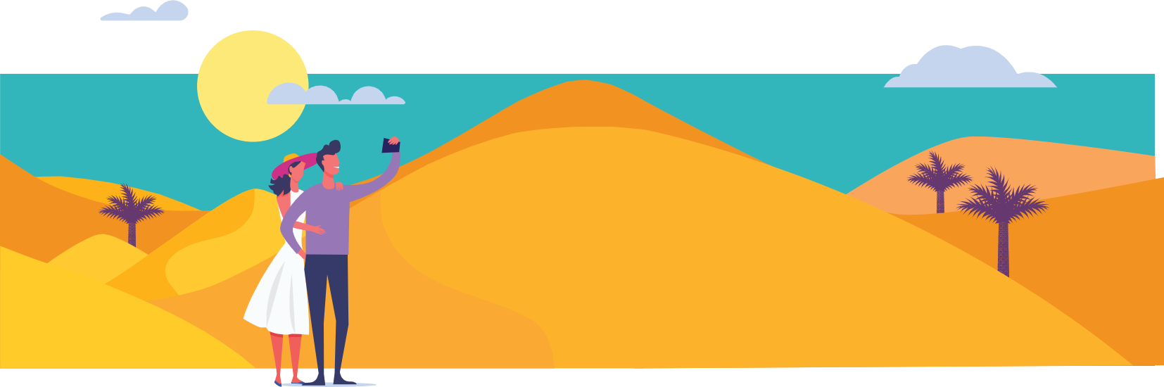 Abu Dhabi desert tour banner with Arabiers