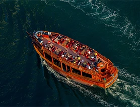 Creek sightseeing dhow cruise on the water in daytime