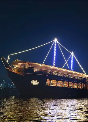 Festive themed dhow cruise with decorations