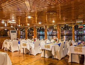 Marina Royal Dinner dhow cruise table setting