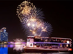 New Year luxury Dubai Canal cruise with fireworks