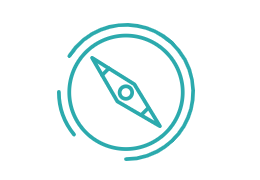 Compass icon for the professional desert guide
