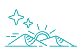 Sun and moon icon for morning or evening ride options