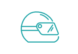 Helmet and safety gear icon for the desert ride