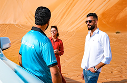 Camel ride across the dunes on a Ras Al Khaimah desert safari