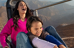 Jebel Jais Sledder mountain toboggan ride in Ras Al Khaimah