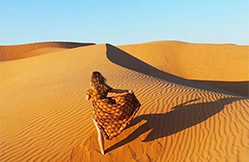 Morning desert tour in Ras Al Khaimah across golden dunes